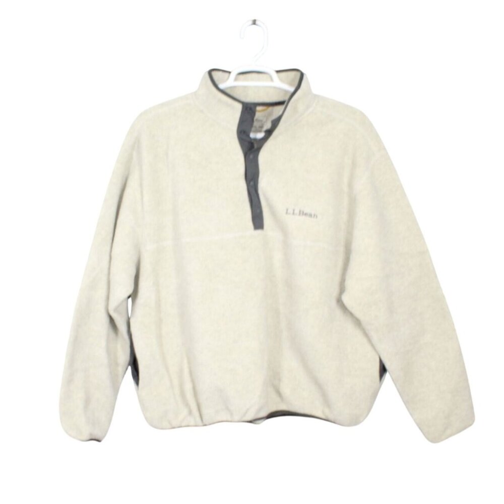 L.L. Bean Cream and Gray Men's Sweater